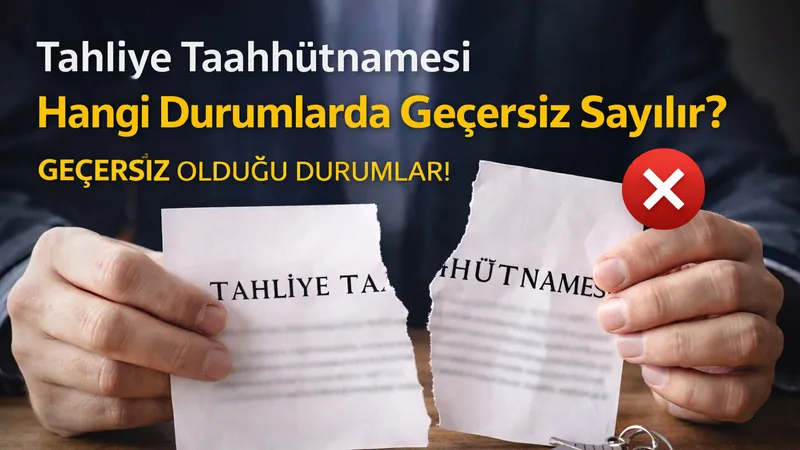 Tahliye Taahhütnamesi Hangi Durumlarda Geçersiz Olur? (2026 Güncel Rehber)